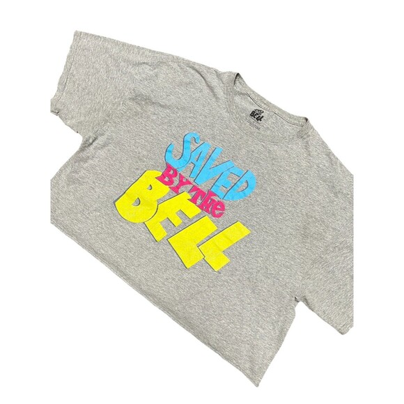 90s/Y2K/VTG Stye Saved By The Bell Crop-Top Shirt Women 1XL 22x19 Gray Cutoff - Picture 2 of 7